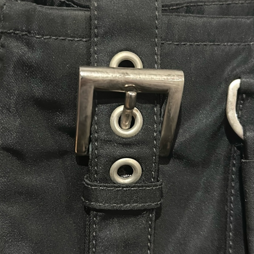 PRADA Black Tessuto Nylon with Silver Hardware Shoulder Bag - Picture 5 of 15